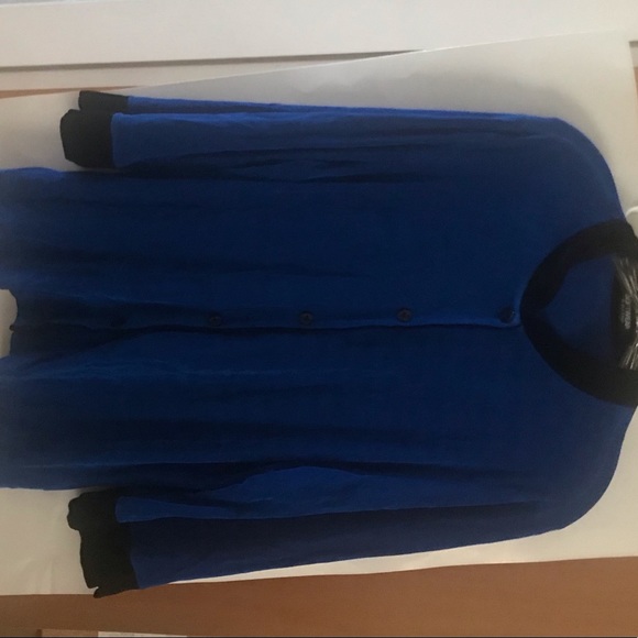 New Sapphire with Black Trim Softwear by Mark Singer Jacket Button Down - Picture 11 of 16